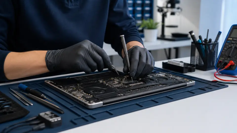 Diagnoza laptopa w serwisie komputerowym CyberOaza w Opolu